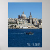 Valletta Malta Landschap Vakantie Souvenir Poster (Voorkant)