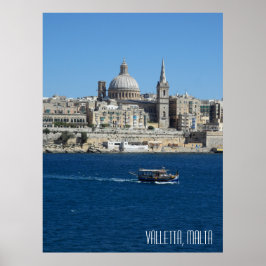 Valletta Malta Landschap Vakantie Souvenir Poster