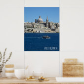 Valletta Malta Landschap Vakantie Souvenir Poster (Keuken)