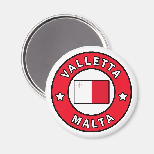 Valletta Malta Magneet (Voorkant / Achterkant)