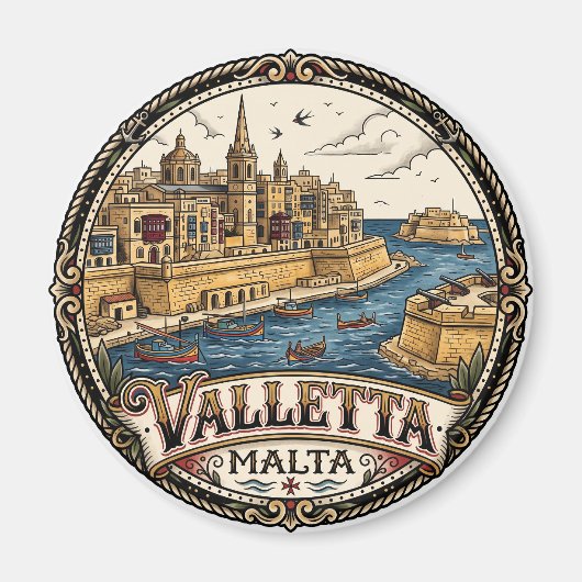 Valletta Malta Magneet (Voorkant)