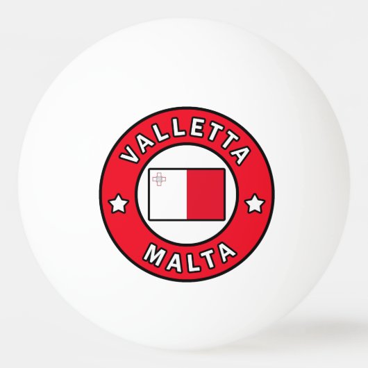 Valletta Malta Pingpongbal (Voorkant)