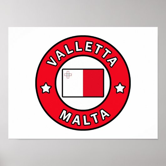 Valletta Malta Poster (Voorkant)