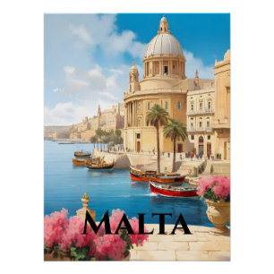 Valletta Malta Reisposter Perfect Poster