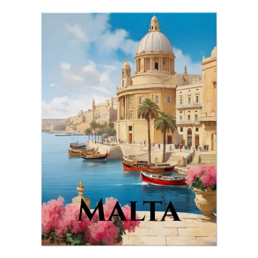 Valletta Malta Reisposter Perfect Poster (Voorkant)