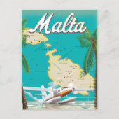 Valletta Malta Reizen  eiland Middellandse Zee Briefkaart (Voorkant)