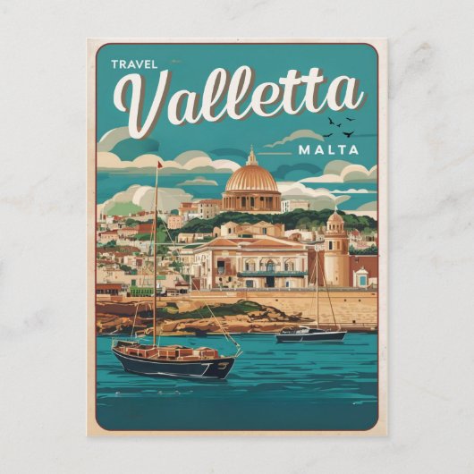  Valletta, Malta reizen souvenirs en geschenken Briefkaart (Voorkant)