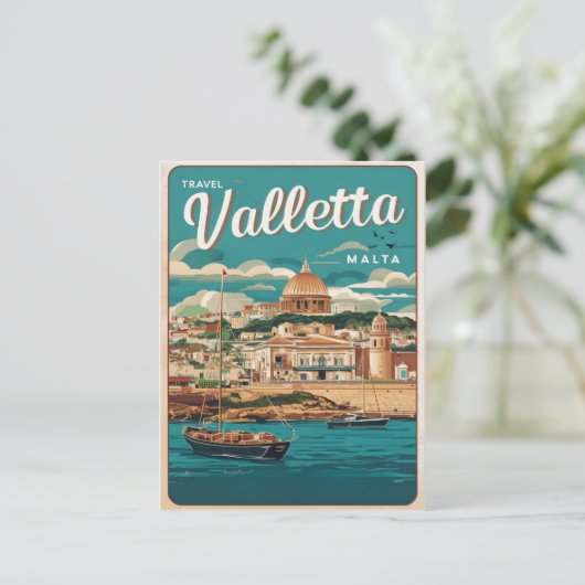  Valletta, Malta reizen souvenirs en geschenken Briefkaart (Staand voorkant)