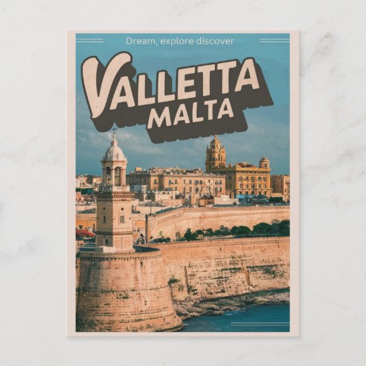  Valletta, Malta reizen souvenirs en geschenken Briefkaart (Voorkant)