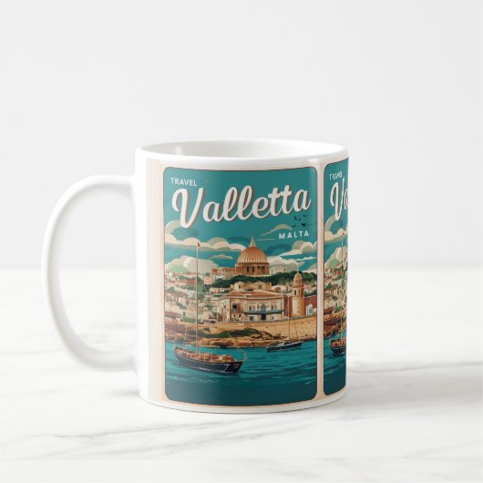  Valletta, Malta reizen souvenirs en geschenken Koffiemok (Links)