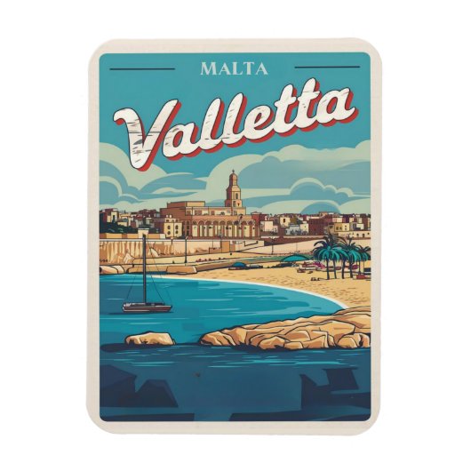  Valletta, Malta reizen souvenirs en geschenken Magneet (Verticaal)