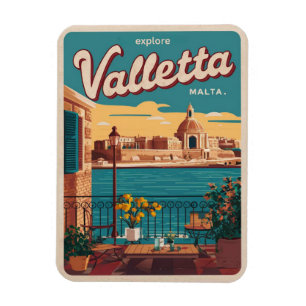 Valletta, Malta reizen souvenirs en geschenken Magneet