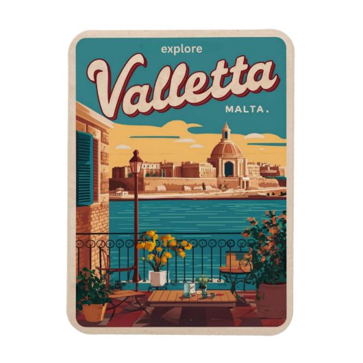  Valletta, Malta reizen souvenirs en geschenken Magneet (Verticaal)