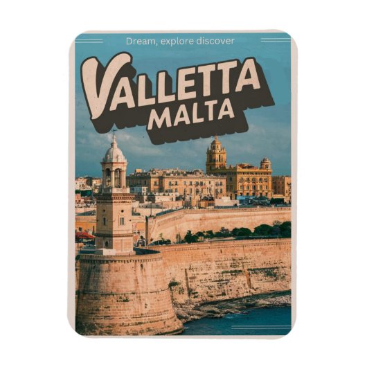  Valletta, Malta reizen souvenirs en geschenken Magneet (Verticaal)