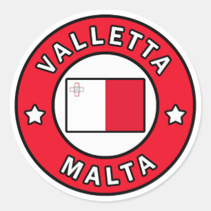 Valletta Malta Ronde Sticker