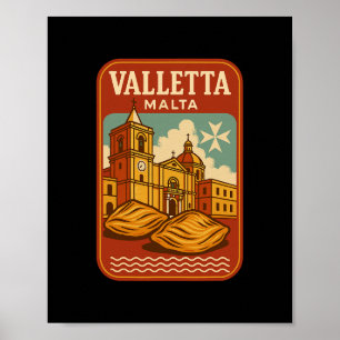 Valletta Malta Souvenir Maltese eten en reis De Poster