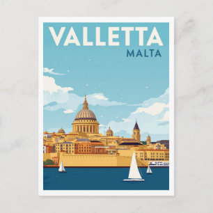 Valletta Malta Stadsgezicht Reizen Briefkaart