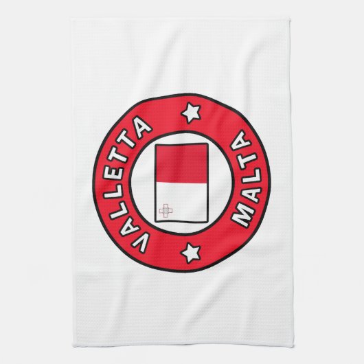 Valletta Malta Theedoek (Verticaal)