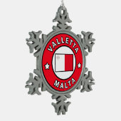 Valletta Malta Tin Sneeuwvlok Ornament (Links)