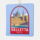 Valletta Malta Travel Art Keramisch Ornament (Links)
