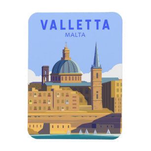Valletta Malta Travel  Art Magneet