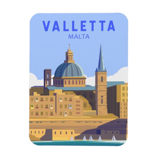 Valletta Malta Travel  Art Magneet (Verticaal)