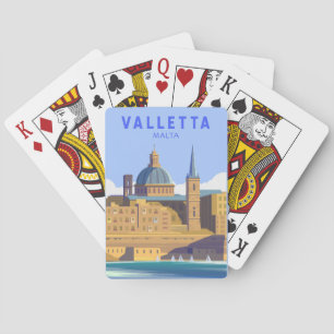 Valletta Malta Travel  Art Pokerkaarten
