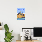 Valletta Malta Travel  Art Poster (Thuiskantoor)