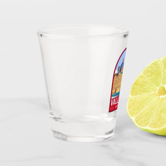 Valletta Malta Travel  Art Shot Glas (Links)