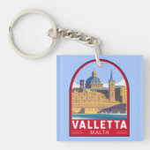 Valletta Malta Travel  Art Sleutelhanger (Voorkant)