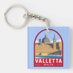 Valletta Malta Travel  Art Sleutelhanger