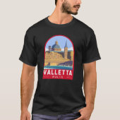 Valletta Malta Travel  Art T-shirt (Voorkant)