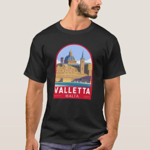 Valletta Malta Travel Art T-shirt