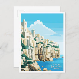 Valletta Malta Travel  illustratie Briefkaart