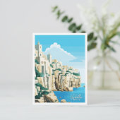 Valletta Malta Travel  illustratie Briefkaart (Staand voorkant)