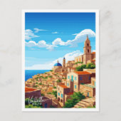 Valletta Malta Travel  illustratie Briefkaart (Voorkant)