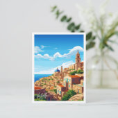 Valletta Malta Travel  illustratie Briefkaart (Staand voorkant)