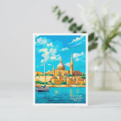 Valletta Malta Travel  illustratie Briefkaart (Staand voorkant)