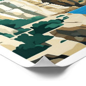 Valletta Malta Travel illustratie Poster (Hoek)