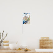 Valletta Malta Waterverf Schilderij Reizen Poster (Keuken)