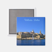 Valletta op een zonnige dag magneet (Voorkant / Achterkant)