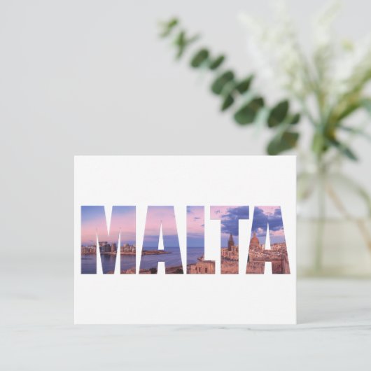 Valletta, oude stad en haven Malta Briefkaart (Staand voorkant)