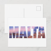 Valletta, oude stad en haven Malta Briefkaart (Voorkant / Achterkant)