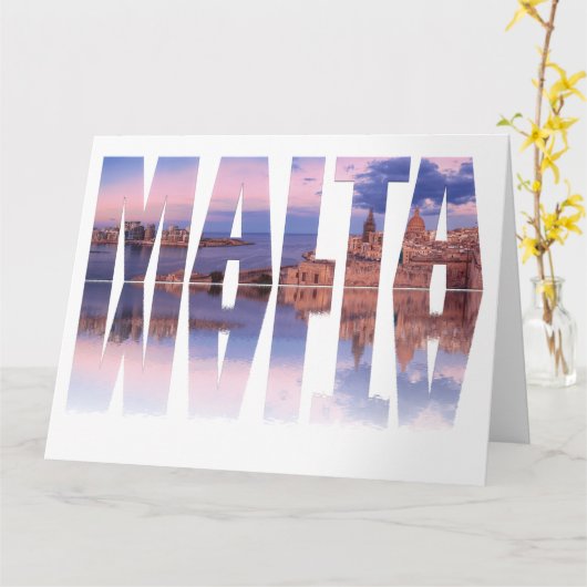 Valletta, oude stad en haven Malta Kaart (Gele Bloem)