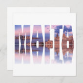 Valletta, oude stad en haven Malta, reflectie over (Voorkant / Achterkant)