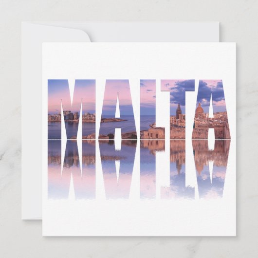 Valletta, oude stad en haven Malta, reflectie over (Voorkant)