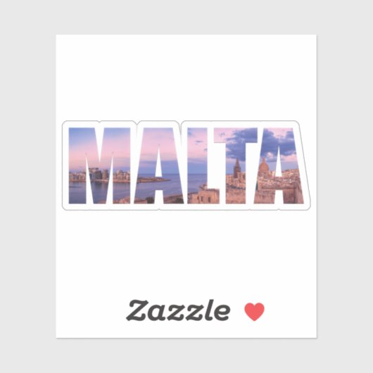 Valletta, oude stad en haven Malta Sticker (Vel)