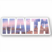 Valletta, oude stad en haven Malta Sticker (Voorkant)