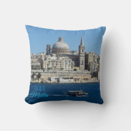 Valletta Skyline Harbour Landscape Malta Souvenir Kussen