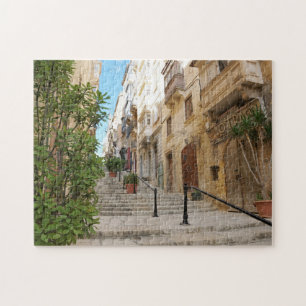 Valletta Straatbeeld Malta. Legpuzzel